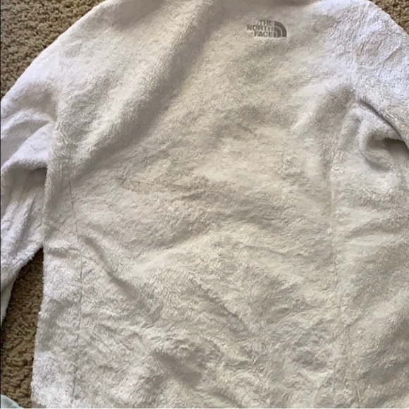 North face jacket zip up fuzzy size medium women’s Snow White with pockets - Picture 5 of 5